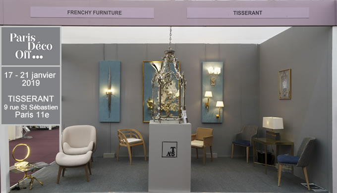 TISSERANT ART &  STYLE will welcome you at De Courmay showroom 15 rue des Saints Pères Paris 6ème 22-16 January 2015