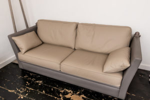 200 French Leather Sofa